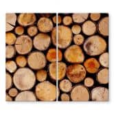 Hob Cover Wood Slices 