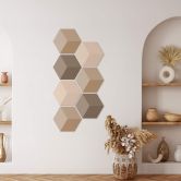 3D Hexagon - Alu-Dibond Dunkelbraun 