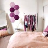 3D Hexagon - Alu-Dibond Dunkelmagenta 