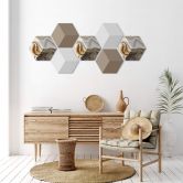 3D Hexagon - Alu-Dibond Golden Struggle 
