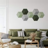 3D Hexagon - Alu-Dibond Hellgrün 