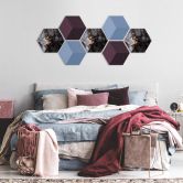 Hexagone à effet 3D - alu-Dibond violet 