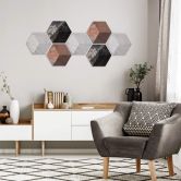 3D Hexagon - Alu-Dibond Marmor 08 