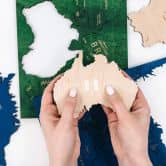 3D Holz-Puzzle Weltkarte mit Ländernamen, bunt 