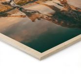 Holzbild Reflexion einer Giraffe in der Wildnis - Amtmann 