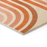 Holzbild Fließende Geometrie im Retro-Look - Costa 