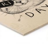 Holzbild Katze mit Sonnenbrille - Fun Friday Cat - Korenkova 