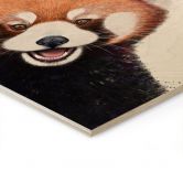 Tableau en bois Panda rouge - Korenkova 