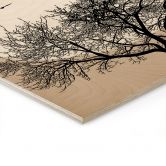Holzbild Kubistika - Wintertraum 