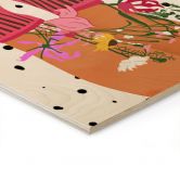 Holzbild Sockenliebe trifft Flower Power - Mokate 