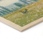 Holzbild Monet - Felder im Frühling 
