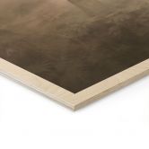 Holzbild Waldmagie im Morgennebel Beige - Ms Tiff 