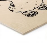 Holzbild Coole Spa-Ente mit Sonnenbrille - Royle 