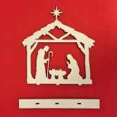 Weihnachtsdeko aus Holz - Krippe zum Hinstellen - Weihnachtskrippe - Pappel 