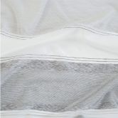 Homing Vorhang mit verdeckten Schlaufen Marley weiß, grau, silber -  2,45 x 1,4 m 