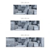 Küchenrückwand 3D Betonblöcke 