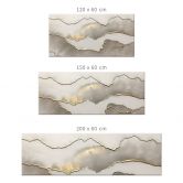 Küchenrückwand Abstrakte Landschaft mit Metallicfarben - Alma 