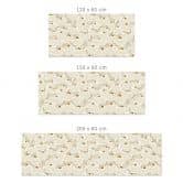 Küchenrückwand Minimalistische Blüten in Creme und Gold - Annick 