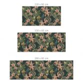 Keukenachterwand jungle met papegaaien nachtgroen - Bloomery Decor 