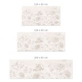 Stænkplade til køkken med vilde blomster i kridtlook Greige - Bloomery Decor 