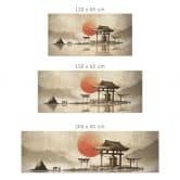 Stænkplade til køkken Japansk tempel ved solopgang | Asiatisk kunst - Roze 