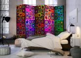 Paravent, Raumteiler freistehend, Trennwand - Farbe Vibrationen 