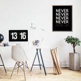 Poster Never give up 