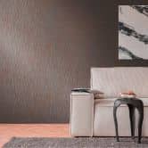 Papier peint structuré abstrait marron-gris - design moderne intissé 
