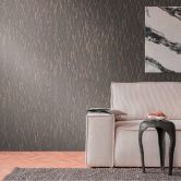 Papier peint structuré noir avec accents dorés - papier peint intissé pour pièces luxueuses 