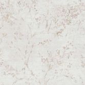 Florale Mustertapete in Leinenoptik Beige - Zarte Blumen Vliestapete Weiß 