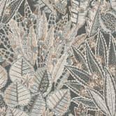 Designer vliesbehang met botanische print in grijstinten - elegant wandontwerp 