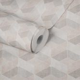 Livingwalls 3D Tapete Titanium 3 Vliestapete geometrisch beige, creme 
