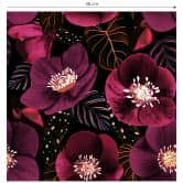 Blumen Mustertapete Florale Blütenpracht in Purpurtönen - Anis Illustration 