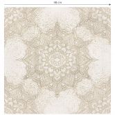 Mustertapete Elegantes Mandala in Sandgold - Bloomery Decor 