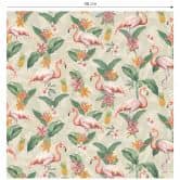 Tropische Mustertapete - Flamingo und tropische Blätter - Bloomery Decor 