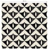Mustertapete Geometrische Ornamente in Schwarz-beige - Treechild 