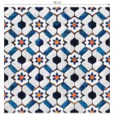Mustertapete Geometrisches Muster mit Blumen - Treechild 