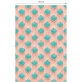 Patroonbehang in turquoise en roze - Treechild 