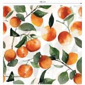 Mustertapete Obst - Fruchtige Mandarinen - UN Designs 