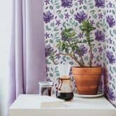 Mustertapete - Aquarell Blüten 02 - violett 