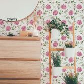 Mustertapete - Aquarell Blüten 04 - rosa 