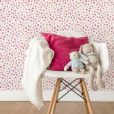 Mustertapete Buntes Konfetti - pink 