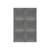 Stoffen Wandpanelen Mollis grijs 30x30 cm 