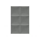 Polsterpaneel Mollis grau 30x30 cm 