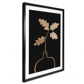 Poster 1X Studio - Goldene Eichenblätter in einer Vase 