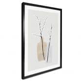Poster Blursbyai - Zwei Vasen mit Weidenzweigen in Pastelltönen 
