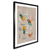 Poster Abstrakt - Kolibri - Braun 