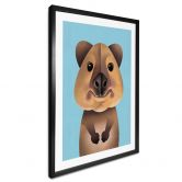 Kinderposter mit Tier-Motiv - Quokka - Braun 