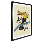 Poster Tropischer Vogel - Tukan - Braun 