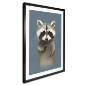 Poster Waschbär - Braun 